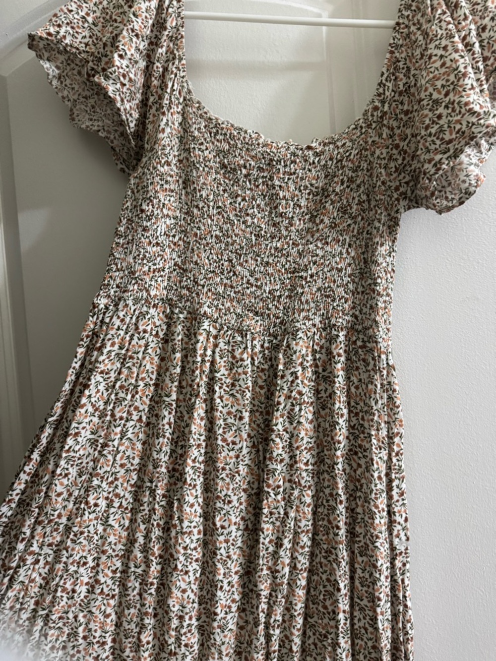 PinkBlush - Ivory Floral Smocked Maxi Dress - Picture 6 of 6